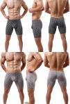 NEIKU Men's Long Leg Boxer Briefs with Pouch
