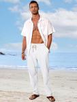 Men’s Lightweight Linen Beach Pants with Pockets