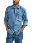 Wrangler Men's Regular Fit Denim Snap Shirt