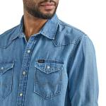 Wrangler Men's Regular Fit Denim Snap Shirt