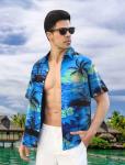 Men's Short Sleeve Tropical Hawaiian Shirt
