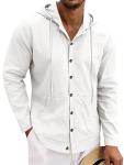 TAFLE Men's Lightweight Linen Long Sleeve Shirt