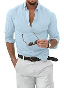 Stylish Cotton Linen Button-Down Shirt