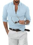Stylish Cotton Linen Button-Down Shirt