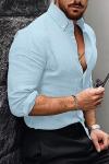 Stylish Cotton Linen Button-Down Shirt