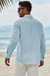 Stylish Cotton Linen Button-Down Shirt