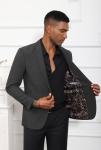 Men's Lightweight Blazer Jacket in Dark Gray