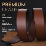 Buffway Men's 1.5" Brown Leather Belt