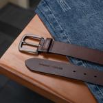 Buffway Men's 1.5" Brown Leather Belt