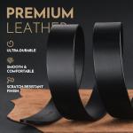 Buffway Men's 1.5" Leather Belt - Black