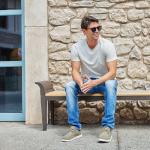 ASITVO Men's Army Green Canvas Slip-On Loafers