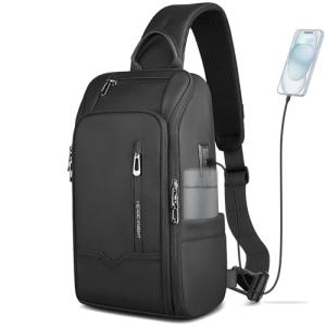 Waterproof Secure Sling Bag with USB Port