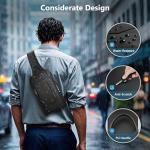 Waterproof Secure Sling Bag with USB Port