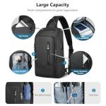 Waterproof Secure Sling Bag with USB Port