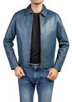 Jild Classic Polo Collar Leather Jacket for Men