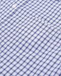 Men's Blue Plaid Button-Down Dress Shirt