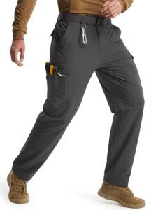Men's Water-Resistant Cargo Pants with 9 Pockets
