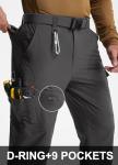 Men's Water-Resistant Cargo Pants with 9 Pockets