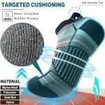 EBMORE Men's Merino Wool Hiking Socks - 6 Pairs