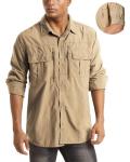 Men's Long Sleeve UV Protection Fishing and Hiking Shirt