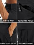 Men's Black 3/4 Cargo Shorts with 5 Pockets