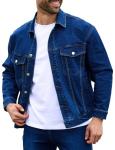 Men’s Unlined Denim Trucker Jacket in Blue
