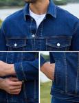 Men’s Unlined Denim Trucker Jacket in Blue