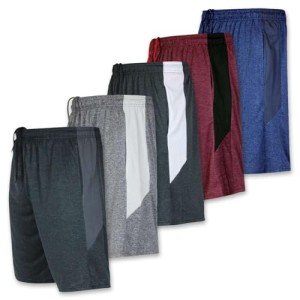5 Pack Men's Quick-Dry Athletic Shorts