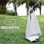 Aliennana Magnetic Golf Towel with Clip and Waffle Design