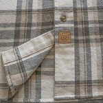 Dubinik® Men's Casual Long Sleeve Flannel Shirt Desert