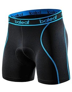 Baleaf Men's 4D Padded Bike Shorts - Black/Blue