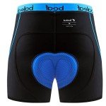 Baleaf Men's 4D Padded Bike Shorts - Black/Blue