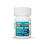 Amazon Basic Care Nighttime Sleep Aid Tablets, 96 Count