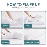 DOWNCOOL Large Soft Body Pillow for Side Sleepers