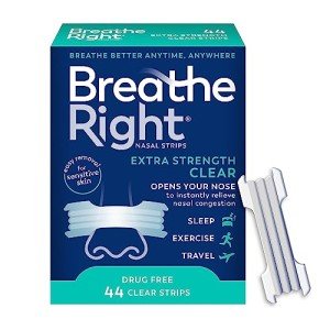 Extra Strength Clear Nasal Strips for Snoring Relief