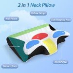 HOMCA Ergonomic Memory Foam Neck Support Pillow