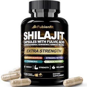 Shilajit Capsules with Ashwagandha and Ginseng - 120 Count