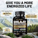 Shilajit Capsules with Ashwagandha and Ginseng - 120 Count