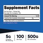 Nutricost Micronized Creatine Monohydrate Powder 500g