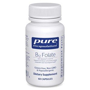 B12 Folate Energy & Nerve Support Supplement - 60 Capsules