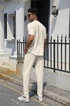 Men's Casual Athletic Tracksuit Set - A-Beige