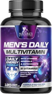 Daily Multivitamins for Men's Health Support - 120 Capsules