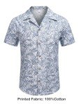 COOFANDY Men's Tropical Floral Button-Down Shirt