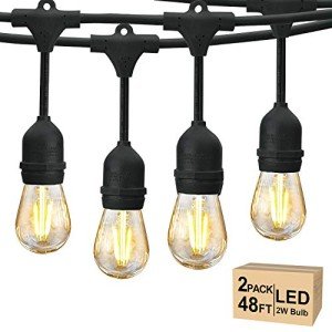 Svater 96 FT Outdoor String Lights with LED Bulbs