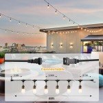 Svater 96 FT Outdoor String Lights with LED Bulbs