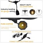 Svater 96 FT Outdoor String Lights with LED Bulbs