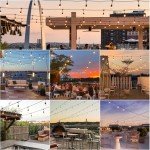 Svater 96 FT Outdoor String Lights with LED Bulbs