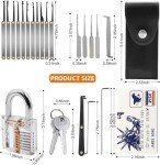 Stainless Steel Lock Set with 3 Picks - 34 Pieces