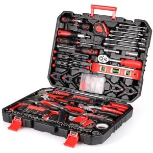 TLGREEN 198-Piece Household Tool Set with Toolbox