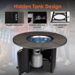 TLGREEN 42" Propane Fire Pit Table with Cover